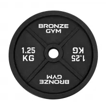 Диск олимпийский BRONZE GYM чугунный 1,25 кг